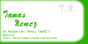 tamas mencz business card